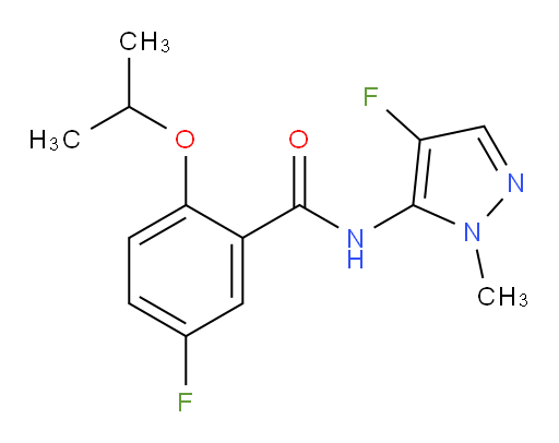 5-fluoro-N-(4-fluoro-1-methyl-1H-pyrazol-5-yl)-2-isopropoxybenzamide