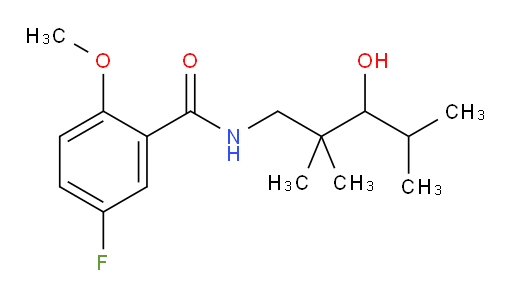 5-fluoro-N-(3-hydroxy-2,2,4-trimethylpentyl)-2-methoxybenzamide