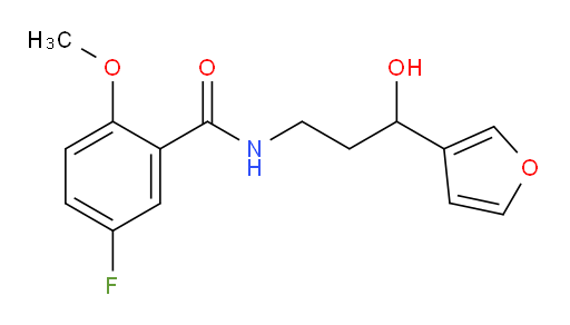 5-fluoro-N-(3-(furan-3-yl)-3-hydroxypropyl)-2-methoxybenzamide