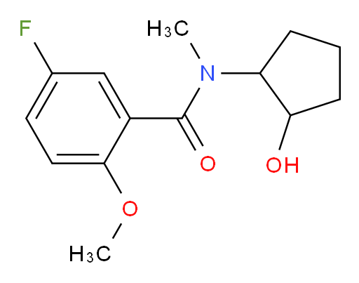 5-fluoro-N-(2-hydroxycyclopentyl)-2-methoxy-N-methylbenzamide