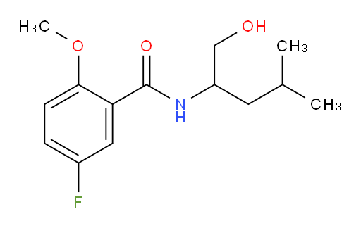 5-fluoro-N-(1-hydroxy-4-methylpentan-2-yl)-2-methoxybenzamide