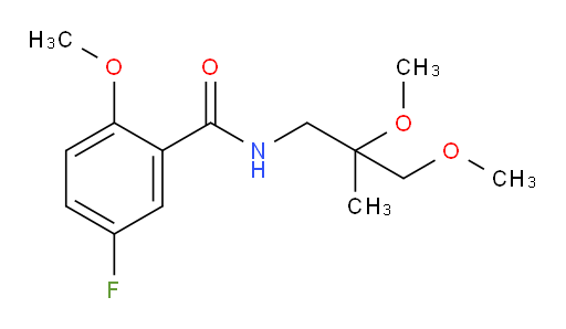 N-(2,3-dimethoxy-2-methylpropyl)-5-fluoro-2-methoxybenzamide