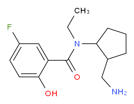 N-(2-(aminomethyl)cyclopentyl)-N-ethyl-5-fluoro-2-hydroxybenzamide