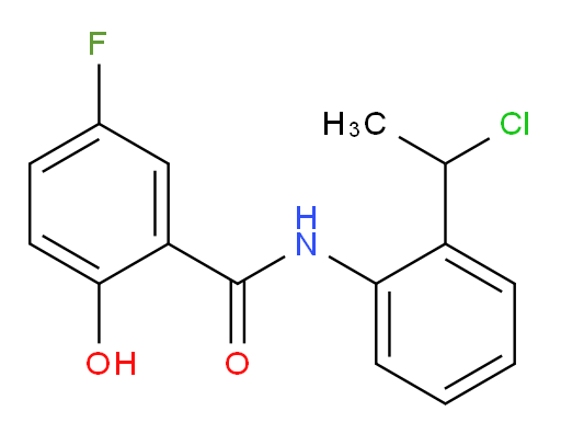 N-(2-(1-chloroethyl)phenyl)-5-fluoro-2-hydroxybenzamide