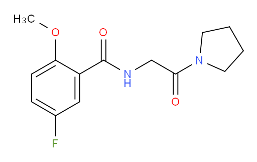 5-fluoro-2-methoxy-N-(2-oxo-2-(pyrrolidin-1-yl)ethyl)benzamide