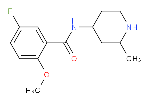 5-fluoro-2-methoxy-N-(2-methylpiperidin-4-yl)benzamide