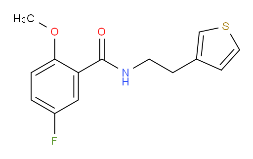 5-fluoro-2-methoxy-N-(2-(thiophen-3-yl)ethyl)benzamide