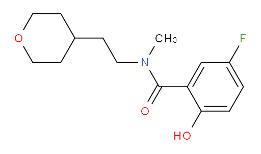 5-fluoro-2-hydroxy-N-methyl-N-(2-(tetrahydro-2H-pyran-4-yl)ethyl)benzamide