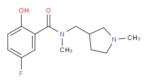 5-fluoro-2-hydroxy-N-methyl-N-((1-methylpyrrolidin-3-yl)methyl)benzamide