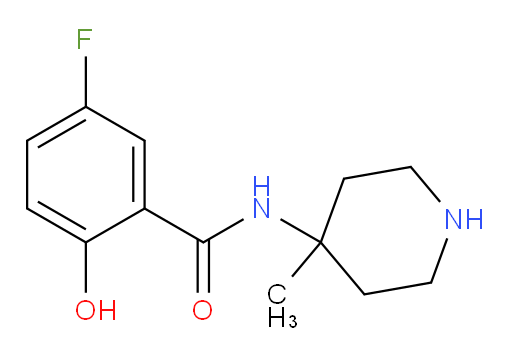 5-fluoro-2-hydroxy-N-(4-methylpiperidin-4-yl)benzamide