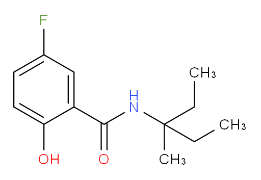5-fluoro-2-hydroxy-N-(3-methylpentan-3-yl)benzamide