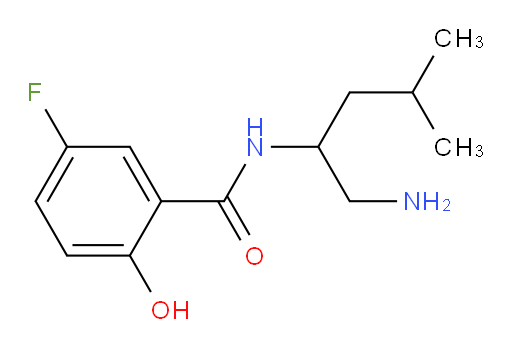 N-(1-amino-4-methylpentan-2-yl)-5-fluoro-2-hydroxybenzamide