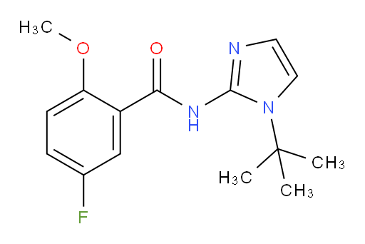 N-(1-(tert-butyl)-1H-imidazol-2-yl)-5-fluoro-2-methoxybenzamide