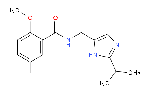 5-fluoro-N-((2-isopropyl-1H-imidazol-5-yl)methyl)-2-methoxybenzamide