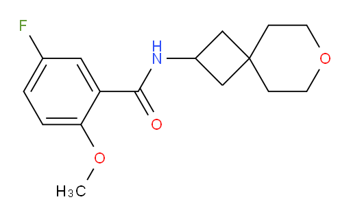5-fluoro-2-methoxy-N-(7-oxaspiro[3.5]nonan-2-yl)benzamide