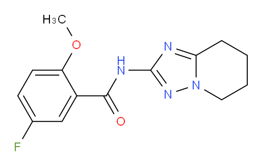 5-fluoro-2-methoxy-N-(5,6,7,8-tetrahydro-[1,2,4]triazolo[1,5-a]pyridin-2-yl)benzamide