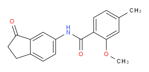 2-methoxy-4-methyl-N-(3-oxo-2,3-dihydro-1H-inden-5-yl)benzamide