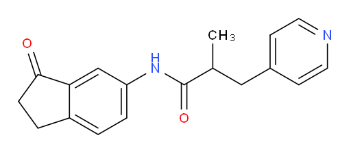 2-methyl-N-(3-oxo-2,3-dihydro-1H-inden-5-yl)-3-(pyridin-4-yl)propanamide