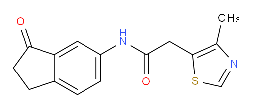 2-(4-methylthiazol-5-yl)-N-(3-oxo-2,3-dihydro-1H-inden-5-yl)acetamide