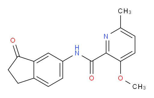3-methoxy-6-methyl-N-(3-oxo-2,3-dihydro-1H-inden-5-yl)picolinamide