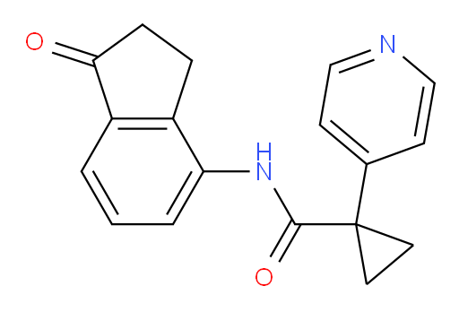 N-(1-oxo-2,3-dihydro-1H-inden-4-yl)-1-(pyridin-4-yl)cyclopropanecarboxamide