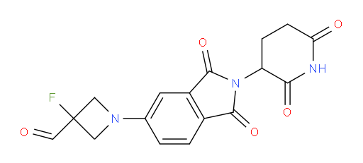 1-(2-(2,6-dioxopiperidin-3-yl)-1,3-dioxoisoindolin-5-yl)-3-fluoroazetidine-3-carbaldehyde
