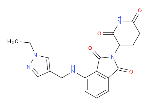 2-(2,6-dioxopiperidin-3-yl)-4-(((1-ethyl-1H-pyrazol-4-yl)methyl)amino)isoindoline-1,3-dione