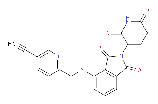 2-(2,6-dioxopiperidin-3-yl)-4-(((5-ethynylpyridin-2-yl)methyl)amino)isoindoline-1,3-dione