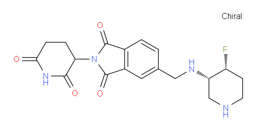 2-(2,6-dioxopiperidin-3-yl)-5-((((3S,4R)-4-fluoropiperidin-3-yl)amino)methyl)isoindoline-1,3-dione