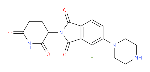 2-(2,6-dioxopiperidin-3-yl)-4-fluoro-5-(piperazin-1-yl)isoindoline-1,3-dione