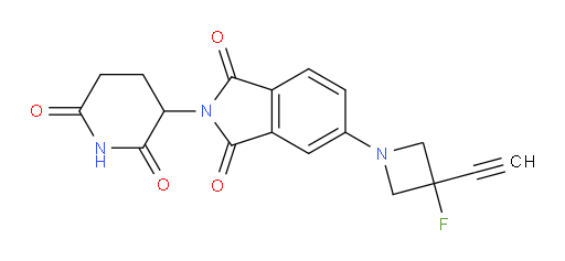 2-(2,6-dioxopiperidin-3-yl)-5-(3-ethynyl-3-fluoroazetidin-1-yl)isoindoline-1,3-dione