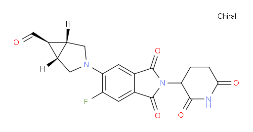 (1R,5S,6r)-3-(2-(2,6-dioxopiperidin-3-yl)-6-fluoro-1,3-dioxoisoindolin-5-yl)-3-azabicyclo[3.1.0]hexane-6-carbaldehyde