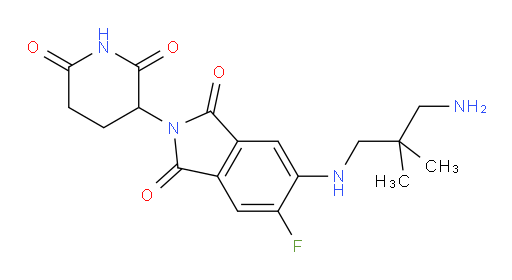 5-((3-amino-2,2-dimethylpropyl)amino)-2-(2,6-dioxopiperidin-3-yl)-6-fluoroisoindoline-1,3-dione