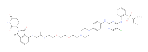N-(2-(2-(2-(4-(4-((5-chloro-4-((2-(isopropylsulfonyl)phenyl)amino)pyrimidin-2-yl)amino)phenyl)piperazin-1-yl)ethoxy)ethoxy)ethyl)-2-((2-(2,6-dioxopiperidin-3-yl)-1,3-dioxoisoindolin-4-yl)amino)acetamide