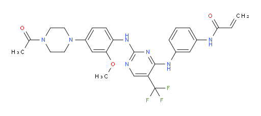 N-{3-[(2-{[4-(4-acetylpiperazin-1-yl)-2-methoxyphenyl]amino}-5-(trifluoromethyl)pyrimidin-4-yl)amino]phenyl}prop-2-enamide