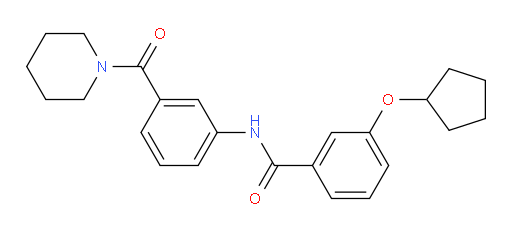 3-(cyclopentyloxy)-N-(3-(piperidine-1-carbonyl)phenyl)benzamide