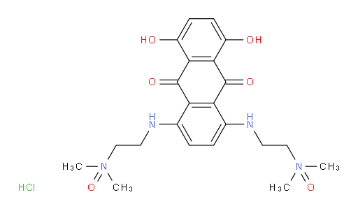 9,10-Anthracenedione, 1,4-bis[[2-(dimethyloxidoamino)ethyl]amino]-5,8-dihydroxy-, hydrochloride