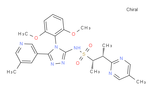 (2S,3R)-N-(4-(2,6-dimethoxyphenyl)-5-(5-methylpyridin-3-yl)-4H-1,2,4-triazol-3-yl)-3-(5-methylpyrimidin-2-yl)butane-2-sulfonamide