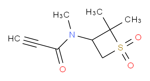 N-(2,2-dimethyl-1,1-dioxo-1lambda6-thietan-3-yl)-N-methylprop-2-ynamide