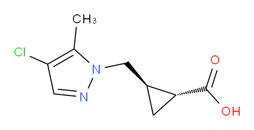 rac-(1R,2R)-2-[(4-chloro-5-methyl-1H-pyrazol-1-yl)methyl]cyclopropane-1-carboxylic acid