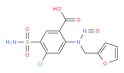 4-chloro-2-((furan-2-ylmethyl)(nitroso)amino)-5-sulfamoylbenzoic acid