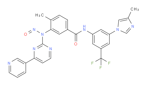 4-methyl-N-(3-(4-methyl-1H-imidazol-1-yl)-5-(trifluoromethyl)phenyl)-3-(nitroso(4-(pyridin-3-yl)pyrimidin-2-yl)amino)benzamide