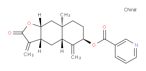 (3aR,4aR,6R,8aR,9aR)-8a-methyl-3,5-dimethylene-2-oxododecahydronaphtho[2,3-b]furan-6-yl nicotinate
