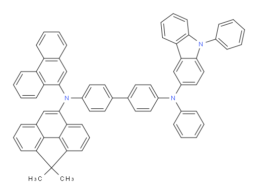 N4-(4,4-dimethyl-4H-cyclopenta[def]phenanthren-8-yl)-N4-(phenanthren-9-yl)-N4'-phenyl-N4'-(9-phenyl-9H-carbazol-3-yl)-[1,1'-biphenyl]-4,4'-diamine