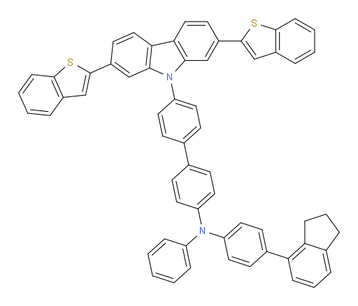 4'-(2,7-bis(benzo[b]thiophen-2-yl)-9H-carbazol-9-yl)-N-(4-(2,3-dihydro-1H-inden-4-yl)phenyl)-N-phenyl-[1,1'-biphenyl]-4-amine