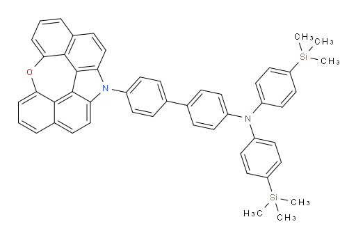 4'-(12H-6-oxa-12-azaindeno[2,1,7,6-ghij]pleiaden-12-yl)-N,N-bis(4-(trimethylsilyl)phenyl)-[1,1'-biphenyl]-4-amine