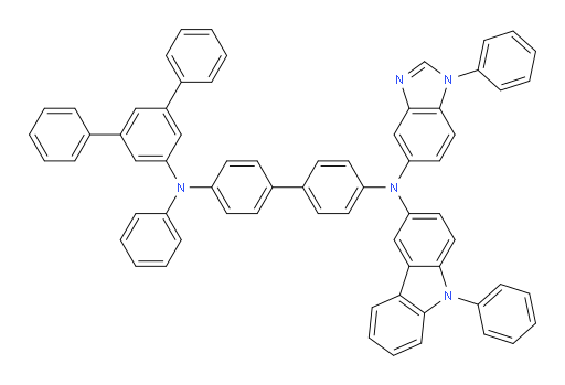 N4-([1,1':3',1''-terphenyl]-5'-yl)-N4-phenyl-N4'-(1-phenyl-1H-benzo[d]imidazol-5-yl)-N4'-(9-phenyl-9H-carbazol-3-yl)-[1,1'-biphenyl]-4,4'-diamine