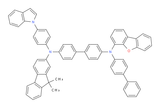 N4-(4-(1H-indol-1-yl)phenyl)-N4'-([1,1'-biphenyl]-4-yl)-N4'-(dibenzo[b,d]furan-4-yl)-N4-(9,9-dimethyl-9H-fluoren-2-yl)-[1,1'-biphenyl]-4,4'-diamine