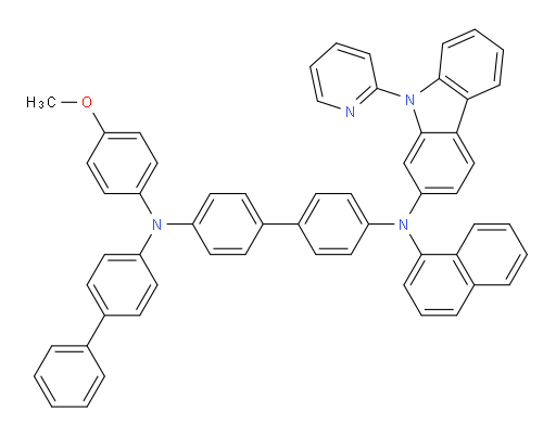 N4-([1,1'-biphenyl]-4-yl)-N4-(4-methoxyphenyl)-N4'-(naphthalen-1-yl)-N4'-(9-(pyridin-2-yl)-9H-carbazol-2-yl)-[1,1'-biphenyl]-4,4'-diamine