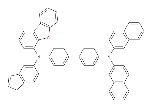 N4-(dibenzo[b,d]furan-4-yl)-N4-(1H-inden-5-yl)-N4',N4'-di(naphthalen-2-yl)-[1,1'-biphenyl]-4,4'-diamine
